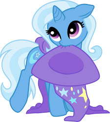 Size: 3000x3338 | Tagged: safe, artist:jeatz-axl, artist:kp-shadowsquirrel, derpibooru import, trixie, pony, unicorn, cute, diatrixes, female, floppy ears, high res, mare, mouth hold, raised leg, simple background, solo, transparent background, vector