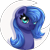 Size: 1024x1024 | Tagged: safe, artist:daydream-fighter, princess luna, alicorn, pony, filly, missing horn, solo, woona