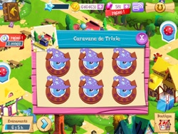 Size: 1024x768 | Tagged: safe, derpibooru import, doctor whooves, toe-tapper, trixie, pony, french, gameloft, gameloft clones, glitch, male, screenshots, stallion, trixie army