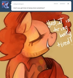 Size: 656x700 | Tagged: dead source, safe, artist:dhui, pinkie pie, earth pony, pony, ask tired pie, tumblr