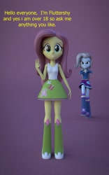 Size: 540x864 | Tagged: safe, artist:creatorofpony, derpibooru import, fluttershy, trixie, equestria girls, 3d, ask, blender, blog, tumblr