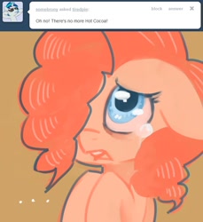 Size: 640x700 | Tagged: dead source, safe, artist:dhui, pinkie pie, earth pony, pony, ask tired pie, crying, sad, tumblr