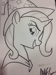 Size: 960x1280 | Tagged: safe, artist:tonyfleecs, derpibooru import, trixie, pony, unicorn, female, grin, mare, smiling, solo, traditional art