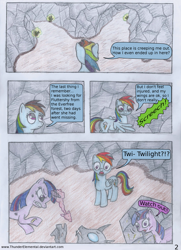 Size: 2313x3190 | Tagged: safe, artist:thunderelemental, derpibooru import, rainbow dash, twilight sparkle, changeling, pegasus, pony, comic, high res, swarm rising