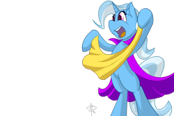 Size: 1500x1000 | Tagged: safe, artist:solipsus, derpibooru import, trixie, pony, bipedal, cloth, cute, diatrixes, magic trick, simple background, solo, transparent background