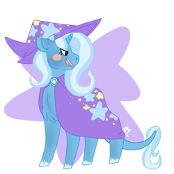 Size: 768x768 | Tagged: safe, artist:keebaowo, derpibooru import, trixie, pony, unicorn, blushing, solo