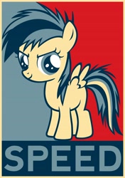 Size: 3528x5018 | Tagged: safe, rainbow dash, pegasus, pony, cute, female, poster, propaganda, speed, young