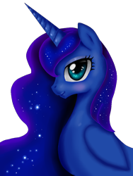 Size: 720x960 | Tagged: safe, artist:vanezaescobedo, princess luna, alicorn, pony, simple background, solo, transparent background