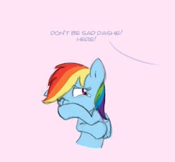 Size: 509x470 | Tagged: safe, artist:carnifex, rainbow dash, pegasus, pony, blue mane, crying, female, mare, multicolored mane