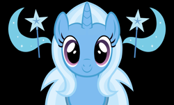 Size: 6384x3856 | Tagged: safe, derpibooru import, trixie, pony, black background, cute, looking at you, mirrored, simple background, unitinu