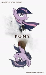 Size: 1152x1852 | Tagged: safe, artist:whitepone, derpibooru import, twilight sparkle, duality, future, looper, older, parody, self ponidox