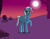 Size: 1404x1108 | Tagged: safe, artist:gradiusfanatic, derpibooru import, trixie, pony, unicorn, female, gravestone, mare, moon, night, solo