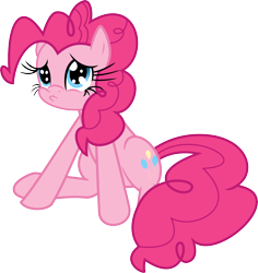 Size: 8000x8483 | Tagged: safe, artist:quasdar, pinkie pie, earth pony, pony, absurd resolution, simple background, solo, transparent background, vector