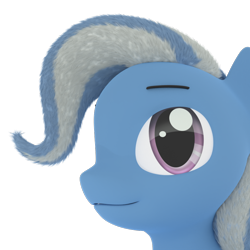 Size: 1000x1000 | Tagged: safe, artist:notgibus, derpibooru import, trixie, pony, 3d, blender, hair, realistic, simple background, transparent background