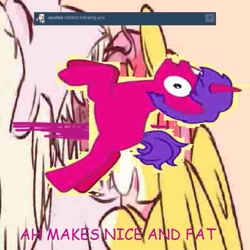 Size: 800x800 | Tagged: safe, oc, oc only, pony creator, ask, bartini, low quality, needs more jpeg, shitposting, stylistic suck, tumblr