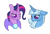 Size: 1280x870 | Tagged: safe, artist:riisusparkle, derpibooru import, trixie, twilight sparkle, pony, unicorn, female, mare, palette swap