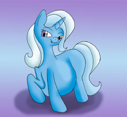 Size: 1600x1476 | Tagged: safe, artist:seenty, derpibooru import, trixie, pony, unicorn, female, mare, pregnant, solo, tongue out