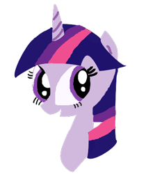 Size: 389x463 | Tagged: safe, artist:lorettafox, derpibooru import, twilight sparkle, pony, unicorn, female, horn, mare, purple coat, purple mane, solo