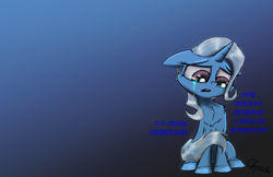 Size: 2000x1299 | Tagged: safe, artist:chopsticks, derpibooru import, trixie, pony, unicorn, chest fluff, crying, dialogue, female, floppy ears, gradient background, hoof fluff, lonely, mare, sad, sitting, solo, text