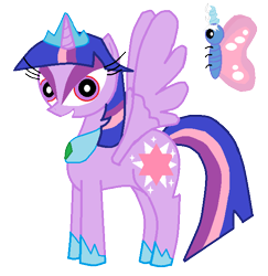 Size: 594x612 | Tagged: safe, artist:lorettafox, derpibooru import, discord, twilight sparkle, alicorn, pony