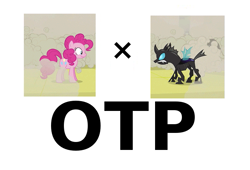 Size: 661x449 | Tagged: safe, pinkie pie, changeling, earth pony, pony, doomie, doomie pie, exploitable meme, meta, otp