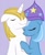 Size: 481x586 | Tagged: safe, artist:pony-stamps, derpibooru import, edit, prince blueblood, trixie, pony, bluetrix, cropped, female, male, shipping, straight