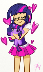 Size: 357x588 | Tagged: safe, artist:jentiful, derpibooru import, twilight sparkle, clothes, doll, glasses, humanized, plushie, skirt