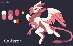 Size: 4096x2622 | Tagged: safe, artist:avery-valentine, derpibooru import, oc, oc only, griffon, color palette, griffon oc, simple background, solo