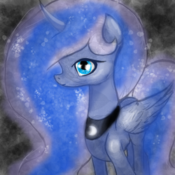 Size: 900x900 | Tagged: safe, artist:paraspritepony, princess luna, alicorn, pony, female, mare, sketch, solo