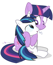 Size: 720x880 | Tagged: safe, artist:dm29, shining armor, twilight sparkle, twilight sparkle (alicorn), alicorn, pony, unicorn, age regression, colt, cute, duo, female, julian yeo is trying to murder us, mare, role reversal, shining adorable, simple background, transparent background