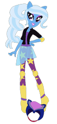 Size: 300x654 | Tagged: safe, artist:berrypunchrules, derpibooru import, trixie, equestria girls, friendship games, helmet, motorcross, ponied up, pony ears, ponytail, simple background, solo, transparent background