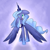 Size: 1000x1000 | Tagged: safe, artist:lunar-march, princess luna, alicorn, pony, s1 luna, solo, spread wings