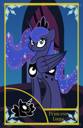 Size: 560x860 | Tagged: safe, artist:magicandmysterygal, princess luna, alicorn, pony, card, female, mare, s1 luna, solo