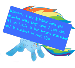 Size: 938x852 | Tagged: safe, derpibooru import, rainbow dash, pegasus, pony, confession, drama bait, op is a cuck, op is trying to start shit, pony confession, rainbow power, sexism, shitposting, solo, who cares