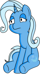 Size: 588x1081 | Tagged: artist needed, safe, derpibooru import, trixie, pony, unicorn, female, mare, simple background, sitting, solo