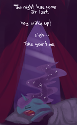 Size: 1187x1920 | Tagged: safe, artist:fauxsquared, princess luna, alicorn, pony, constellation, luna-afterdark, sleeping, solo