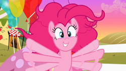 Size: 640x360 | Tagged: safe, screencap, pinkie pie, earth pony, pony, the super speedy cider squeezy 6000, female, mare, pink coat, pink mane, solo