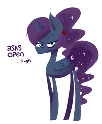 Size: 1003x1215 | Tagged: safe, artist:fauxsquared, princess luna, alicorn, pony, luna-afterdark, simple background, solo