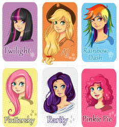 Size: 800x860 | Tagged: safe, artist:innerd, derpibooru import, applejack, fluttershy, pinkie pie, rainbow dash, rarity, twilight sparkle, humanized, mane six