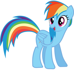 Size: 1287x1224 | Tagged: safe, artist:tim01, rainbow dash, pegasus, pony, female, hooves, mare, open mouth, simple background, solo, vector, white background, wings