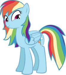 Size: 674x760 | Tagged: safe, artist:ponyvector, rainbow dash, pegasus, pony, alternate hairstyle, simple background, transparent background, vector