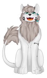 Size: 1024x1707 | Tagged: safe, artist:littledreamycat, oc, oc only, oc:leo, big cat, lion, feline, lionpony, male, simple background, solo, stallion, tattoo, transparent background