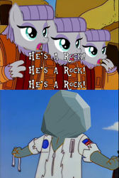Size: 640x952 | Tagged: safe, maud pie, a fish called selma, image macro, meme, parody, planet of the apes, shitposting, the simpsons