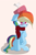 Size: 3344x5000 | Tagged: safe, artist:llamaswithkatanas, rainbow dash, pegasus, pony, clothes, scarf, sick, solo, tissue, tissue box