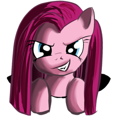 Size: 700x700 | Tagged: safe, artist:snus-kun, pinkie pie, earth pony, pony, fourth wall, pinkamena diane pie, simple background, transparent background