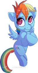 Size: 221x426 | Tagged: safe, artist:kitchiki, rainbow dash, pegasus, pony, simple background, solo, transparent background