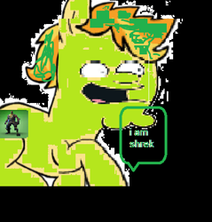 Size: 398x416 | Tagged: safe, artist:squidponer, pony, 1000 hours in ms paint, crappy art, dank memes, family guy, needs more jpeg, op is a cuck, peter griffin, shitposting, shrek, this is epic, wat, why