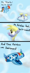 Size: 793x1925 | Tagged: safe, artist:cgeta, derpy hooves, rainbow dash, pegasus, pony, comic, female, mare, wat