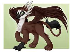 Size: 3508x2480 | Tagged: safe, artist:puggie, derpibooru import, oc, griffon, griffon oc, solo