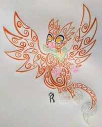 Size: 3120x3866 | Tagged: safe, artist:dawn-designs-art, derpibooru import, oc, oc:unknown, griffon, abstract, abstract art, griffon oc, modern art, oc needed, solo, traditional art